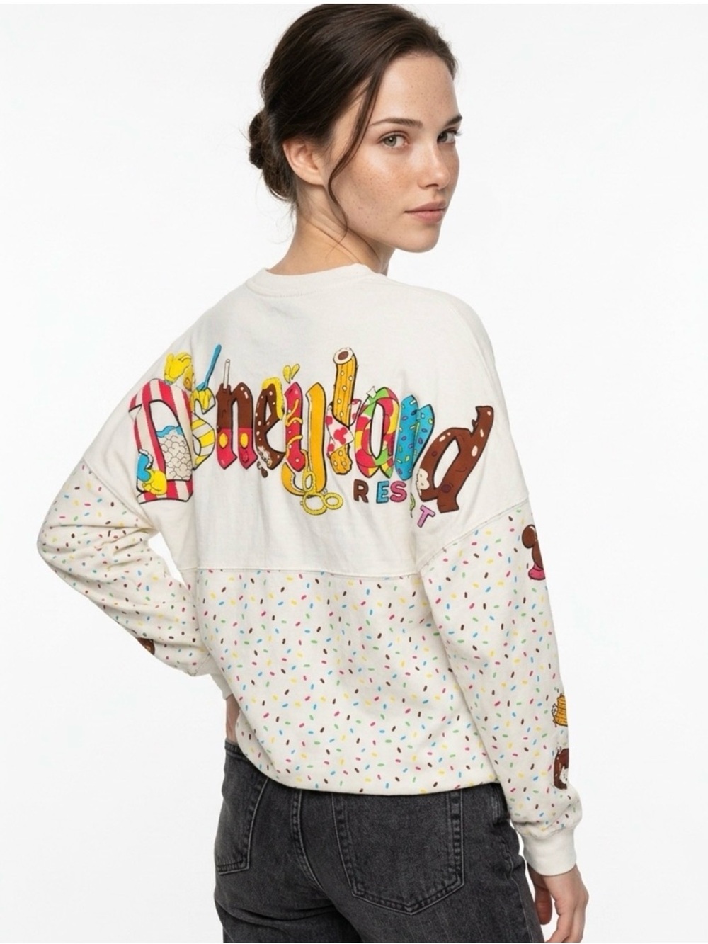 Disneyland Resort Food Snacks Spirit Jersey Cream Sprinkle Long Sleeve Size M